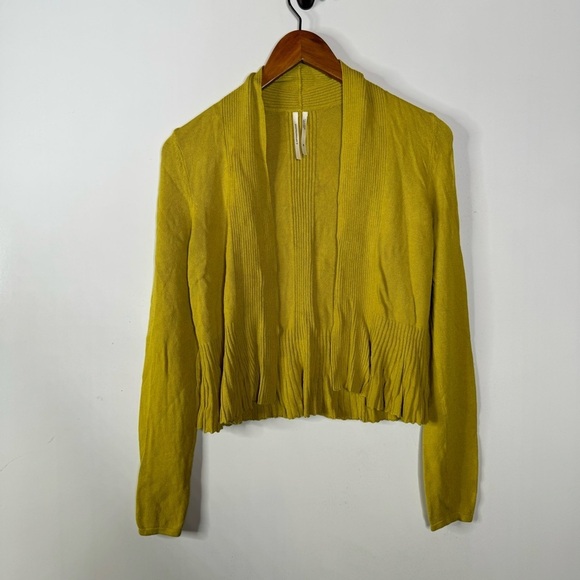 Anthropologie Open Front Citron Sweater Cardigan Size Xsmall - Picture 1 of 6